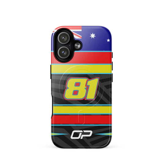 Oscar Piastri 2025 Helmet Design Inspired iPhone Case